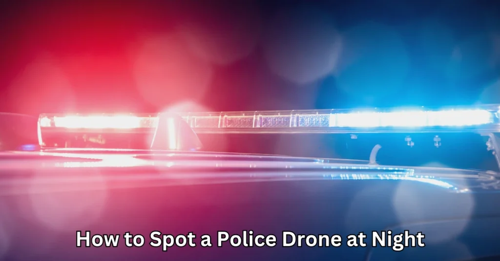 how to spot a police drone at night