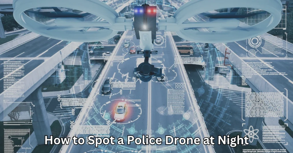 how to spot a police drone at night