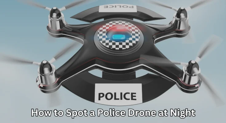 how to spot a police drone at night